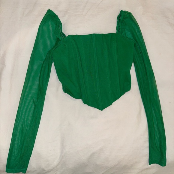 Long sleeve crop corset top - Picture 1 of 3